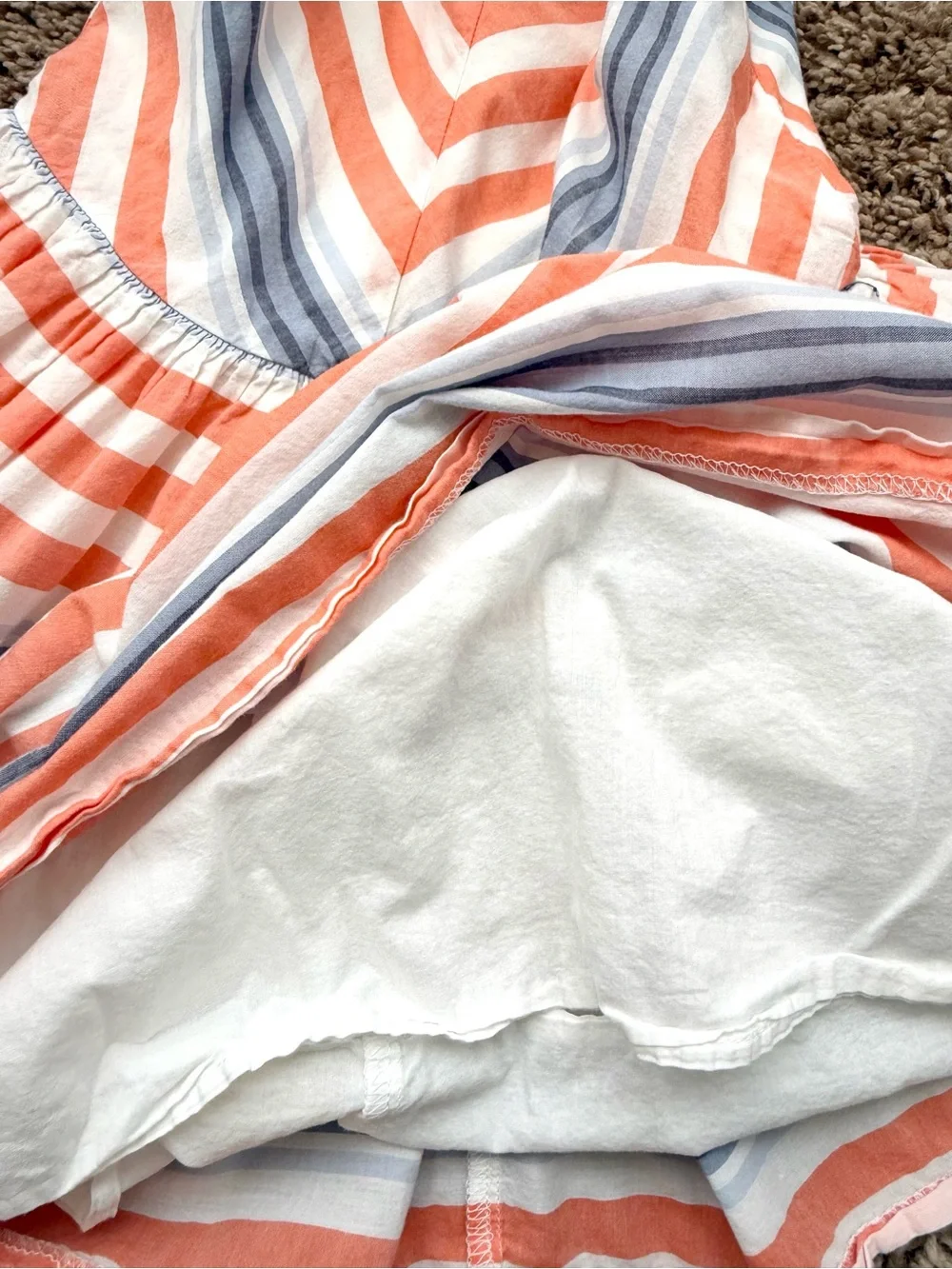 Gymboree Girls Size 6 Striped Cotton Sundress Adjustable Straps